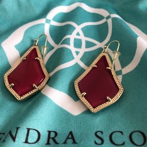 Kendra Scott Alex earrings in Maroon Jade